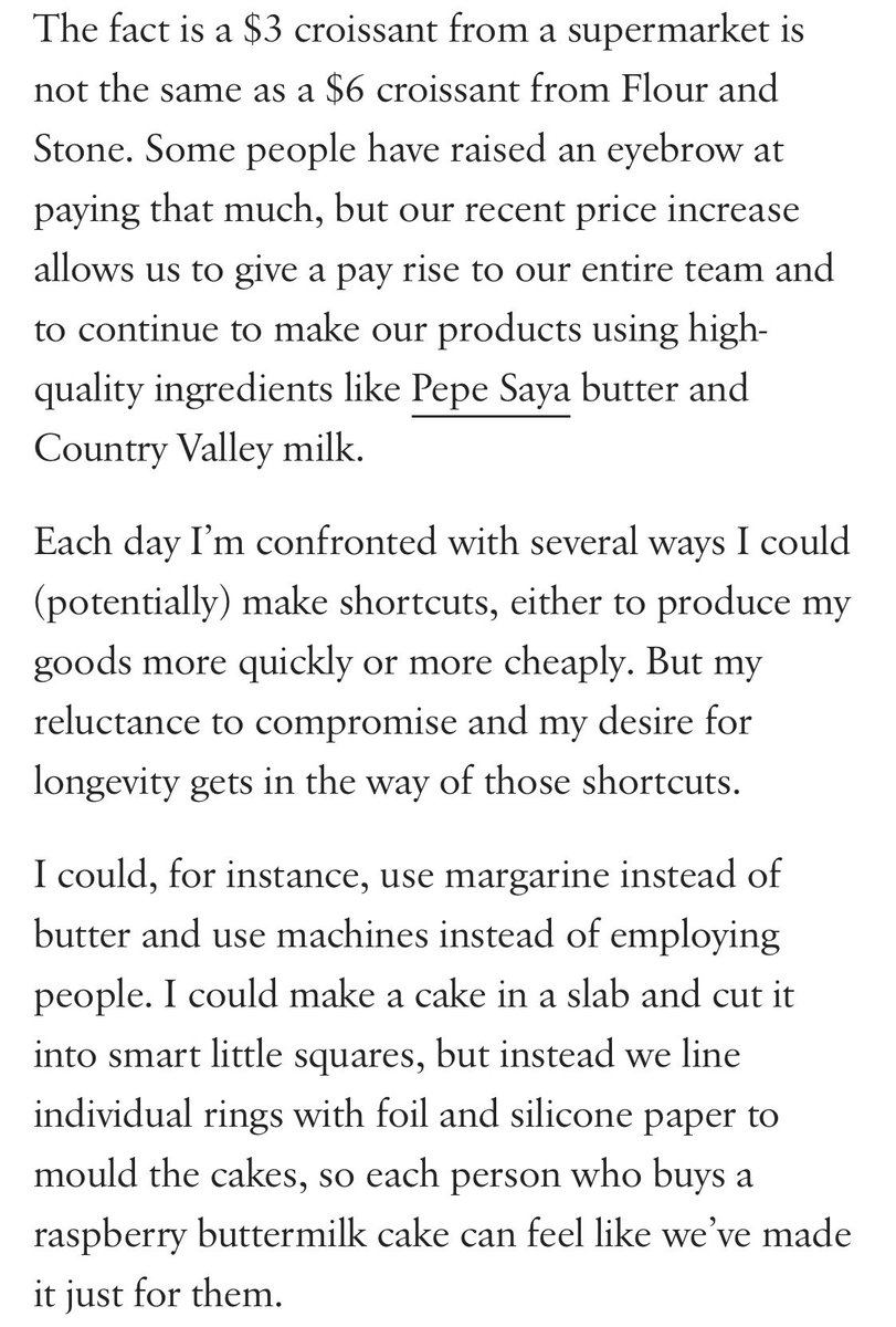 Owner of Flour and Stone bakery Nadine Ingram on why she charges $6 for a croissant

broadsheet.com.au/national/food-…