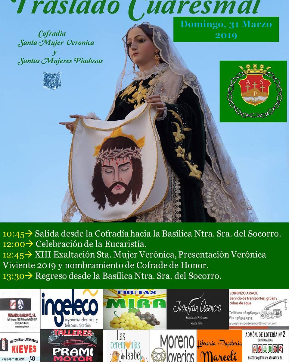 Recuerda: mañana Traslado Cuaresmal.