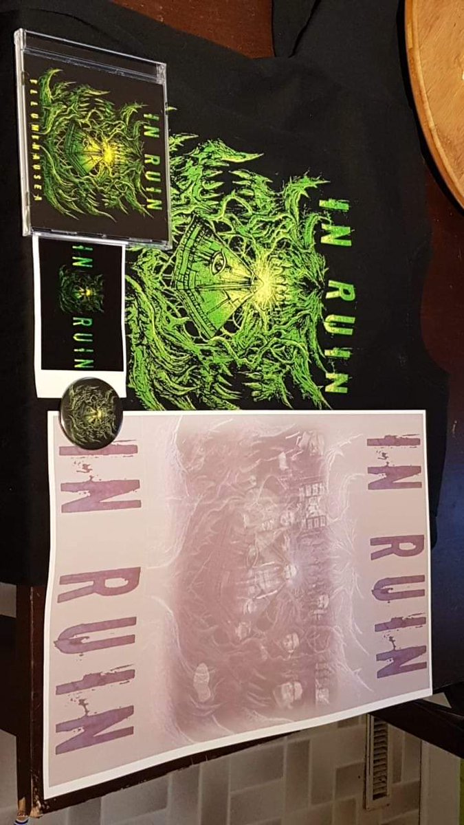_InRuin's tweet image. Check out In Ruin merch packages! For just $25 - can't go wrong.
Email inruinmetal@hotmail.com to book yours!