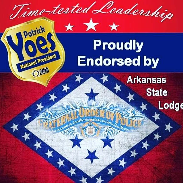 Thank you to the Arkansas State Fraternal Order of Polive for your early endorsement. Special thanks to President Kevin 'Bart' Simpson..