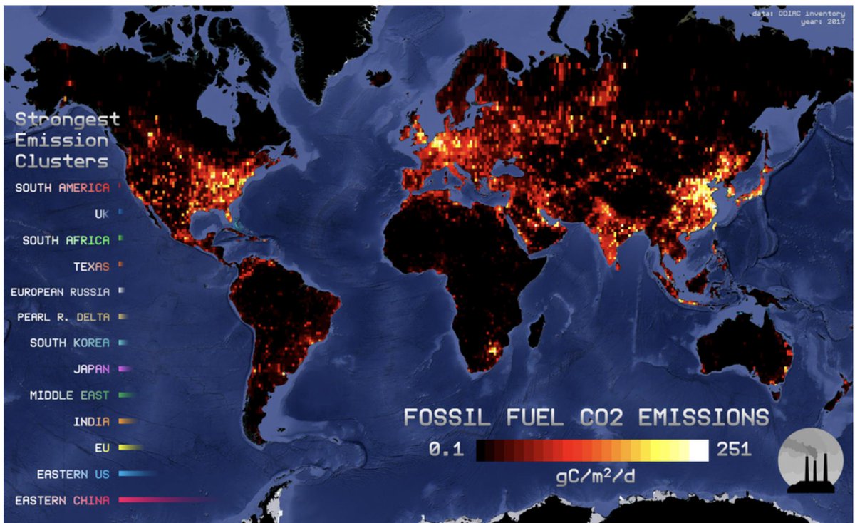 The heat map of CO2 emissions is one more indicator of how problematic