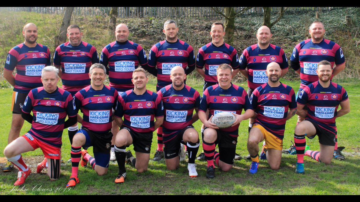 The First Gb Police Masters team photo from yesterday’s game vs <a href="/Rangersmasters/">Saddleworth Rangers Masters</a>. Top day, good game and good result. <a href="/GBpoliceRL/">Great Britain Police Rugby League Association</a> <a href="/DannyAtherton13/">Danny Atherton</a> <a href="/mikey882/">Mikey Rogerson</a> <a href="/Gibmeister111/">Neil Gibson</a> @rich_e41 @Barrowthonman <a href="/RLBarrieMc10/">Barrie McDermott 🏉</a> <a href="/G11NOO/">Gino</a> <a href="/WYP_RL/">West Yorkshire Police Rugby League</a> <a href="/GmpLancsRLeague/">Comb Lancs PoliceRL</a>
