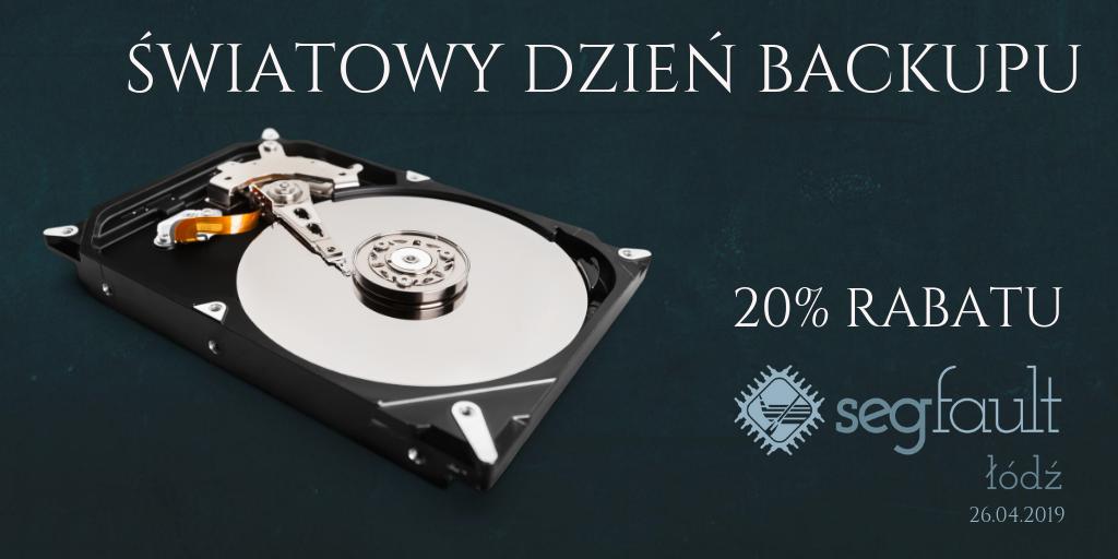 Czy Światowy Dzień Backupu to dobra okazja by skorzystać z 20% rabatu na @SegFaultConf w Łodzi? 😉 Oczywiście!👍😁
Klikacie 👉 bit.ly/2Fgt7Lg i wpisujecie kod 👉 LEPSZY_BACKUP_NIZ_FUCKUP 💾 
Uwaga! Rabat przysługuje tylko tym, którzy mają dziś powody do świętowania! 🙃