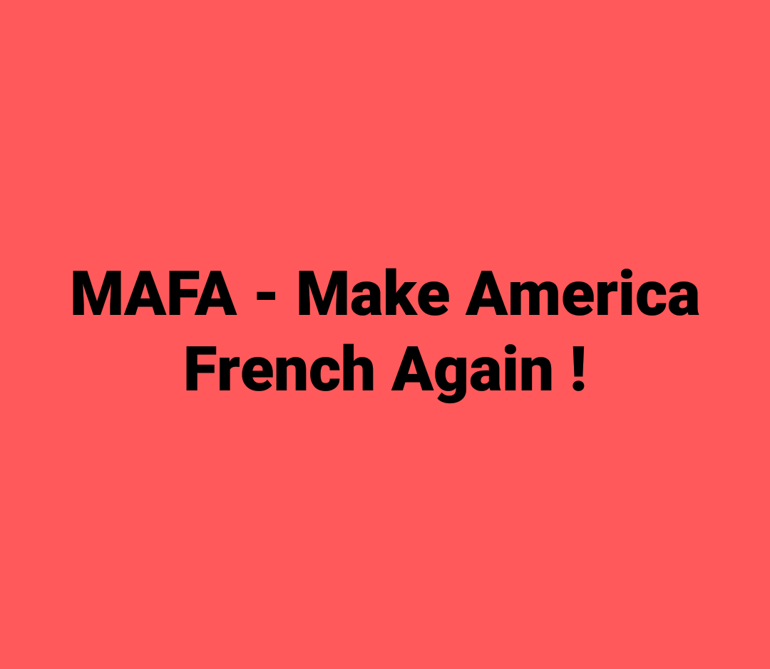 jmny33's tweet photo. Humeur du dimanche «Make America French Again» 😎 https://t.co/t6bUVGMjrN