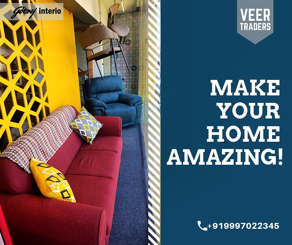 VeerTraders's tweet photo. Add some glam to your build environment. Make your home more beautiful and lively with Veer Traders. 

Book before 31st March and avail special discount!! #VeerTraders #HomeDecor #GodrejInterio https://t.co/eobrEkXVew