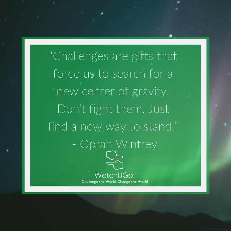 WUG_Crew's tweet photo. “Challenges are gifts that force us to search for a new center of gravity. Don’t fight them. Just find a new way to stand.” - Oprah Winfrey #watchugot #wugcrew #quotes #inspiration #wugtokens #blockchain #challenge #App #quoteoftheday #inspire #create #standup #crowdsale https://t.co/rp8ExjDxvf