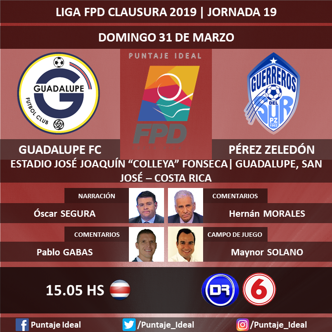 laguiapambolera's tweet photo. ⚽ #LigaFPD 🇨🇷| #GuadalupeFC vs. #PérezZeledón
🎙 Narración: @OSrepretel
🎙 Comentarios: @HernanMorales10 y @gabascr
🎙 Cancha: @maynorsolano
🎙 Estadísticas: @Josephfv12
🎙 Análisis Arbitral: @PovedaRandall
📺 @deporterepretel (Canal 6)
🤳 #LaBolaEsDeRepretel
Dale RT 🔃 https://t.co/QQC0cfQL8s