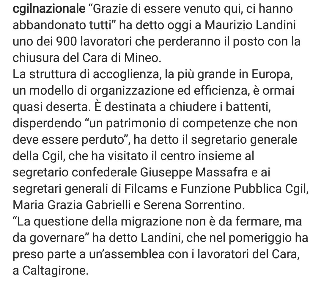 PES_PoA's tweet photo. #Cara #Mineo #Refugees
#MaurizioLandini #CGIL
#Sindacato #Union #UnionStrong
#1U #FirstYou
#ForTheMany 🌹✊🏻 https://t.co/x234iG5Kp7