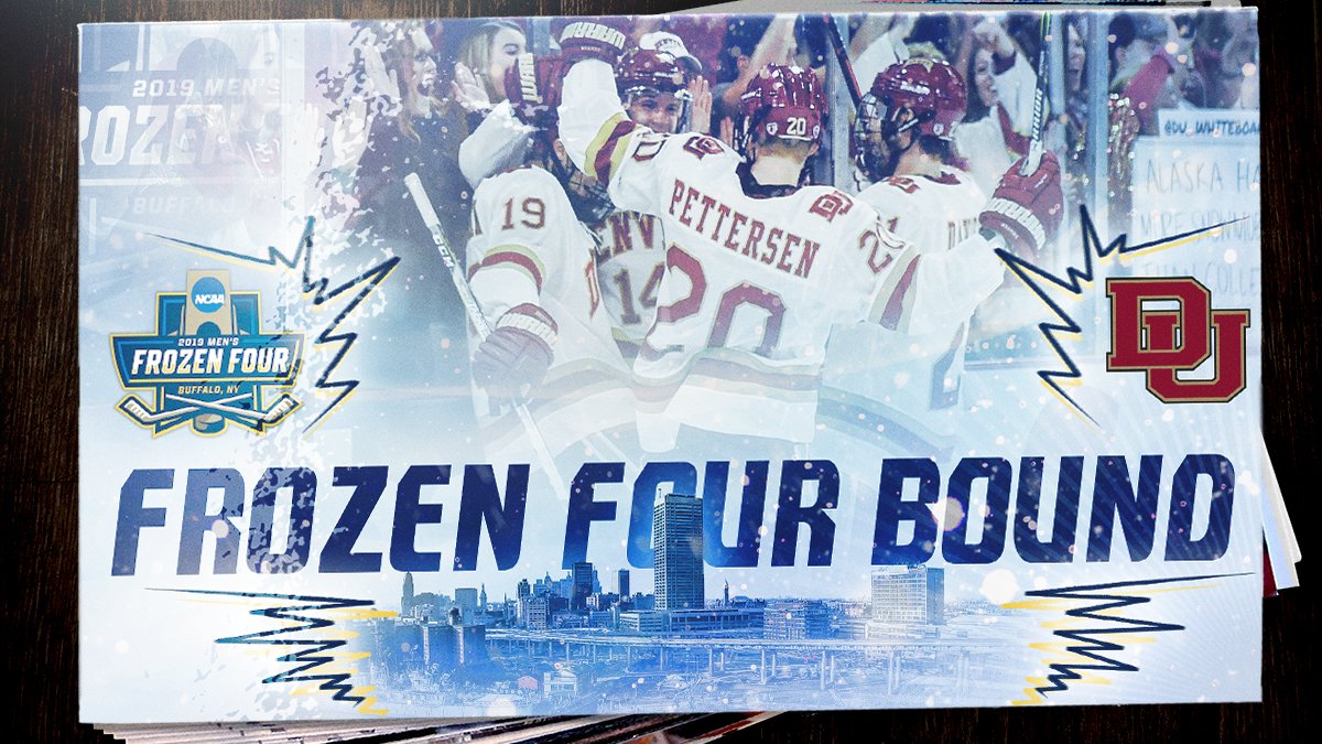 Look out Buffalo, here comes DU!

<a href="/DU_Hockey/">Denver Hockey</a> blanks AIC, 3-0, to advance to its 16th #FrozenFour appearance in program history and the first since winning it all in 2017!

#NCAAHockey