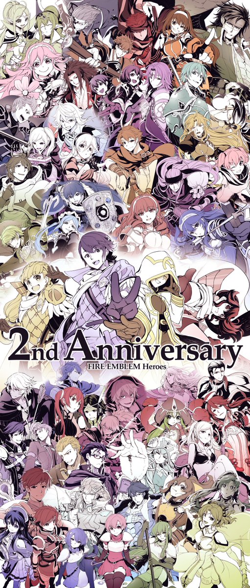 #平成最後に自分の代表作を貼る 
FEH2周年集合絵と描いてて楽しかった代表達
もっとあるけど基本FEは描いてて楽しいです(*'ω`*) 