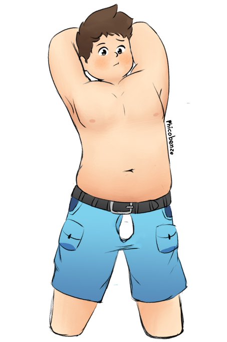 Cute chubby anime boy