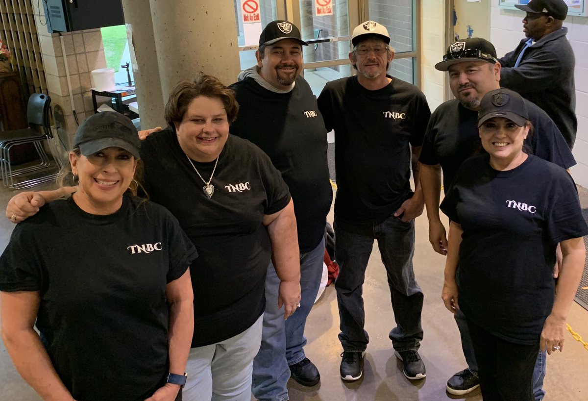 TNBC_Founder's tweet photo. Thank You TNBC for coming out to The Stewpot Second Chance Cafe Dallas and GIVING BACK... Rosie, June, Jimmie &amp; Bobbie, Jesus &amp; Ana, and Me!
#theresonlyone #tnbc #dfwchapter #givingbacktothecommunity
@osobear2 @Raiders @TheStewpot @MommaLynch24 @derekcarrqb @thecharlieboots https://t.co/VkJaxkJdqZ