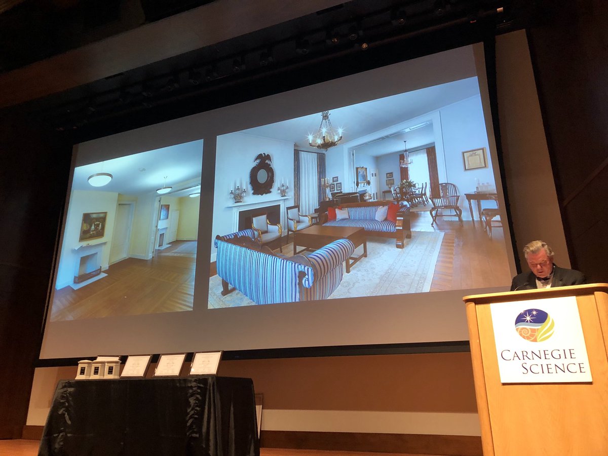 WHhistoryPres's tweet photo. Tonight @WhiteHouseHstry and @FranckLohsen were honored with #TheInstituteofClassicalArchitectureandArt award for historic preservation of #DecaturHouse. Special thanks to @SavingPlaces for the privilege of caring for and operating this American treasure as our home base in DC. https://t.co/jBWtJeS4CE