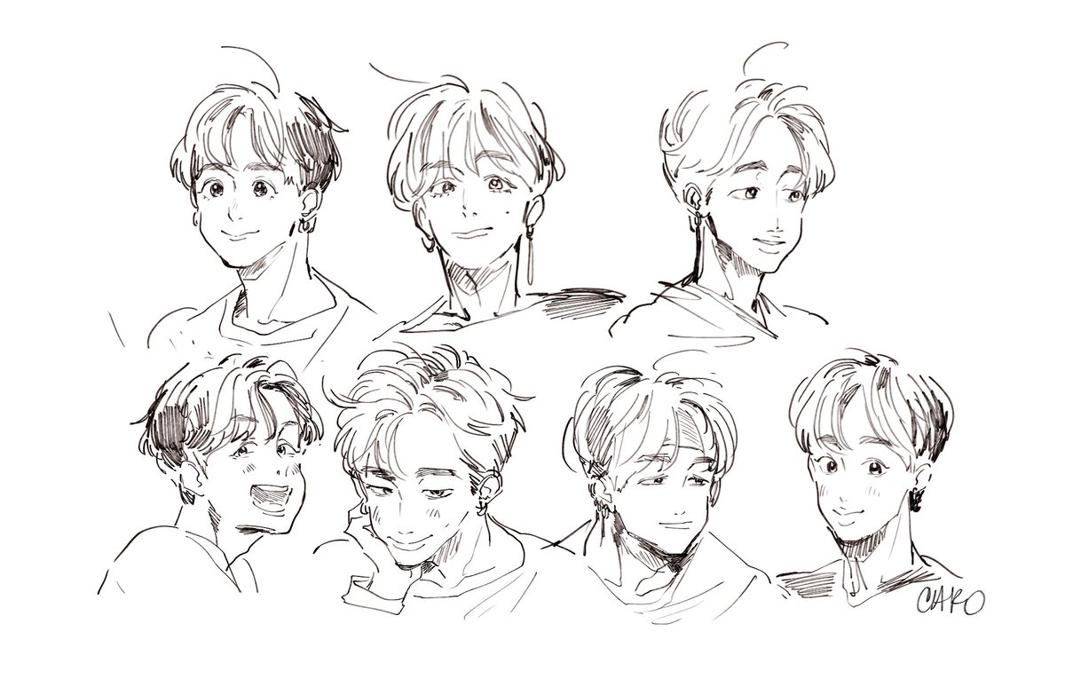 took an extremely long break in between studying b/c i miss drawing :c saw a thing going around and tried drawing everyone by memory c:
i realized doing this that i can draw some members really quickly and others i have to keep redrawing until it looks remotely like them lol
