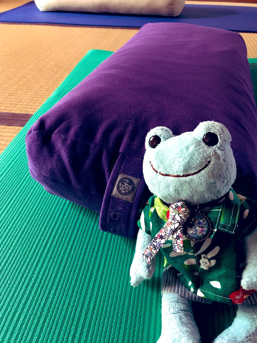 鈴江 V Twitter 今朝は久しぶりの早朝ヨガでした すーーーーごく身体が伸びて気持ちよかったー ヨガブランド マンドゥカのカエルのマーク とても素敵 だから私もマンドゥカのマットを愛用