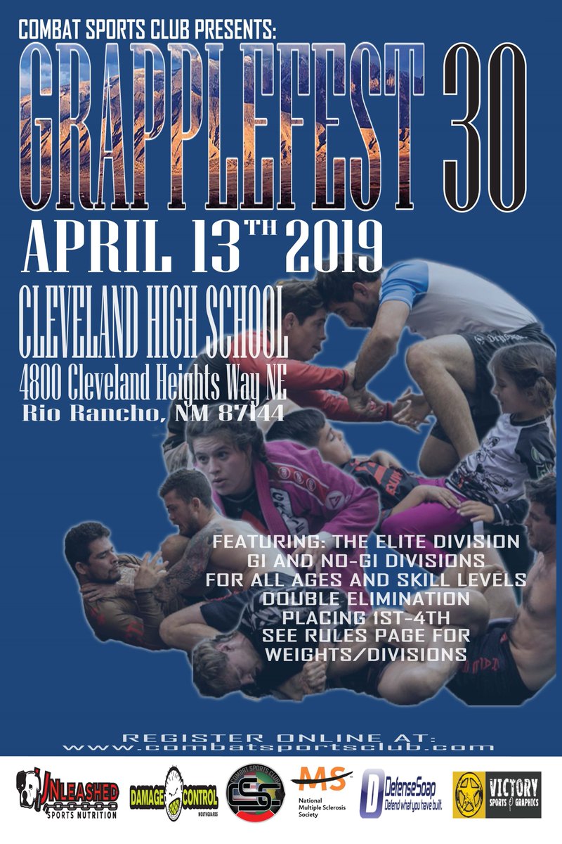 Combat_Sports_'s tweet photo. Folks, Online registration for Grapplefest 30 wraps up soon.  Please familiarize yourself with weigh-in times and tournament rules. Weigh-ins are at the venue, ...the action starts at 10:00am on Saturday 4/13 with Kid Gi.  info https://t.co/mzsInqIh9D https://t.co/HaaUpk3RW1
