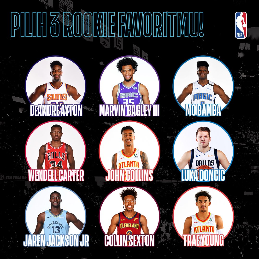 NBA_Indonesia's tweet image. Kita mau tau #NBARookie favorit pilihan fans Indonesia! Siapakah 3 Rookie pilihanmu? Komen dibawah 👇