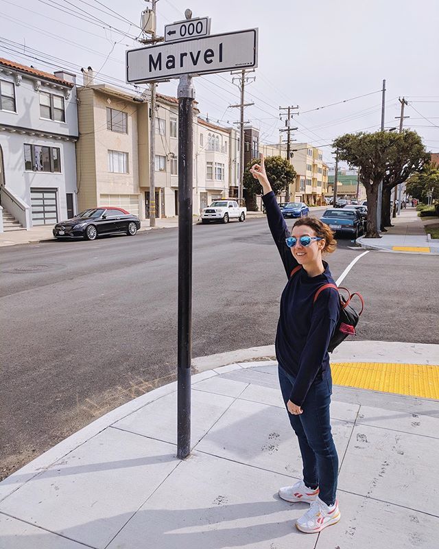 andreasmusings's tweet image. Yes, I am a nerd and had to take a picture in front of a street sign that said @marvel 😜 .
.
.
.
#marvel #captainmarvel #nerd #nerdygirl #sanfrancisco #travelphotography #traveling #bostonbloggers #lifestyleblogger #walking #adventuring #littlethings… ift.tt/2TJqCW2