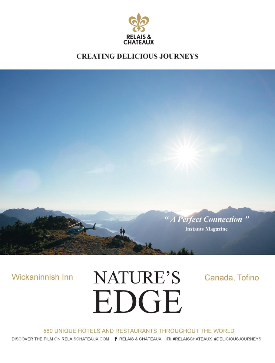 RelaisChateaux's tweet photo. CREATING DELICIOUS JOURNEYS - At @WickInnBC, in Canada, delicious means connecting on nature's edge. #relaischateaux #deliciousjourneys #brandcampaign #newcampaign #wickinn #canada #Travel
Discover all the films here:
https://t.co/cCIDPAXDmQ https://t.co/bGg0Z0TTDb