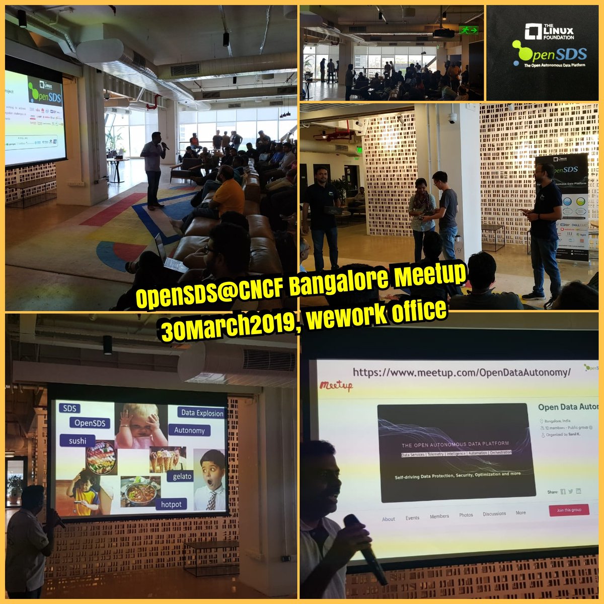 sodafoundation's tweet image. Introducing Open Data Autonomy in Bangalore CNCF meetup at wework office, Bangalore. We had a very interactive and interesting discussion on data management challenges. Our first meetup participation in India. Thanks @cncfbangalore @Krish_00 @WeWork #OpenSDSIndia @sanilkumard