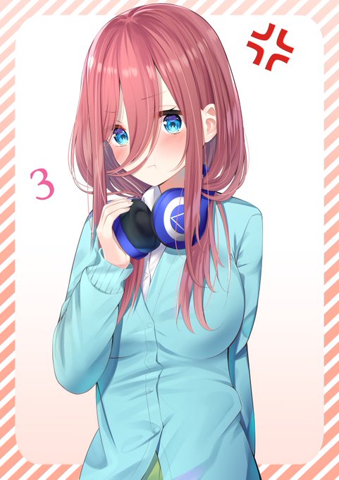 ナリさんがTwitterに投稿した中野三玖(五等分の花嫁)のイラスト。