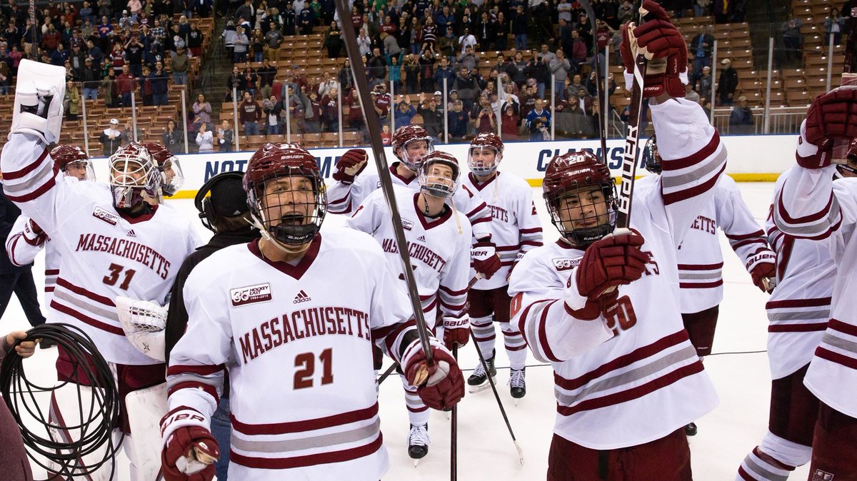 UMassHockey's tweet photo. “This is a first for our program and we didn't stumble into this, we knocked the door down, and we're headed to the Frozen Four flying high.” - @CoachCarvelUM
 
📊 https://t.co/TXynMssA14
📰 https://t.co/2cXZlEwfqh
🗣 https://t.co/birnZZD0j7

#NewMass | #Flagship 🚩 https://t.co/gBBX8YygOT