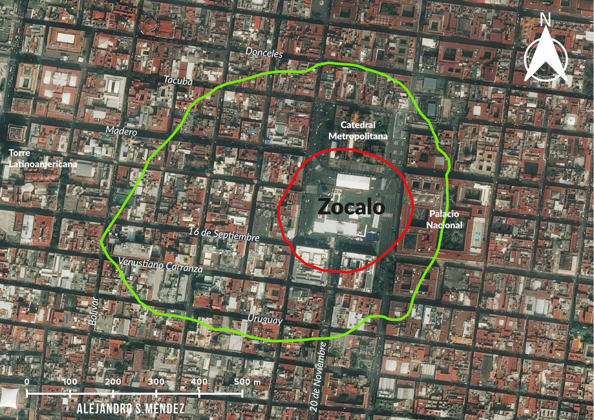 asalmendez's tweet photo. ¿ Qué tamaño tiene los cráteres del #Volcan #Popocatépetl ? 🌋#Mèxico
#Zocalo #GeoScire #SIG #QGIS #Zocalo #centrohistorico #CDMX #Geology #CENAPRED @Cuauhtemoc_1521 @webcamsdemexico @geocastaway
- Rojo: Cráter interno.
- Verde: Crater Externo. https://t.co/PqtzXGpkyF