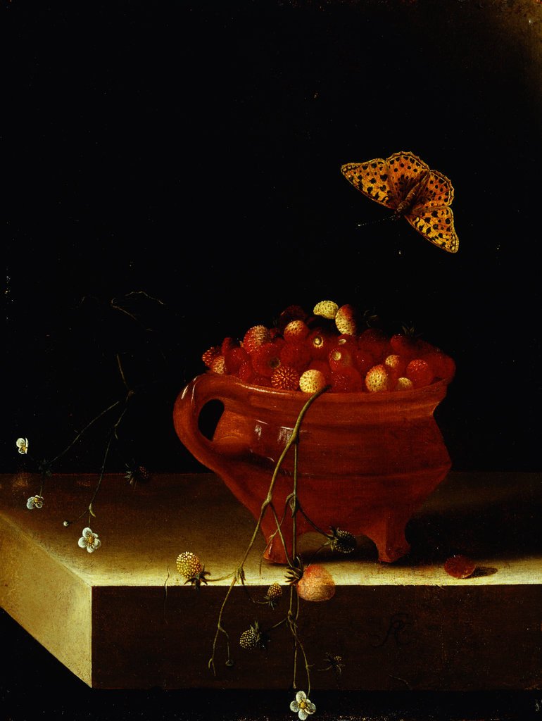 What do I mean? Okay, well, let's look at Adriaen Coorte.Adriaen liked strawberries.