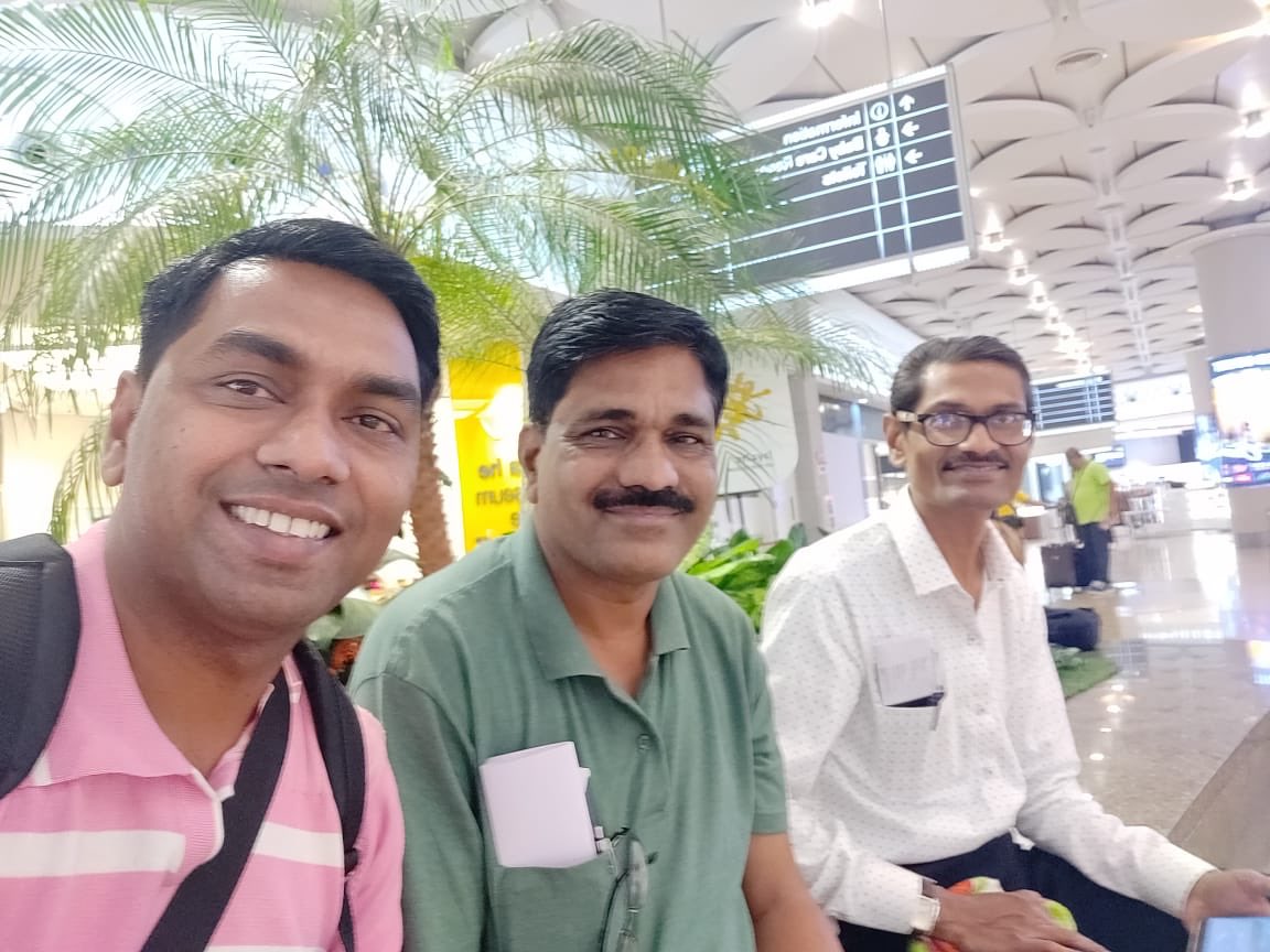 Ready to fly for IATFEL Conference Liverpool ( UK ) with Dr Ujjwal sir and Raju sir #tejas4ed ⁦<a href="/UjjwalKarawande/">Ujjwal Karawande</a>⁩