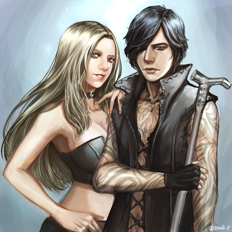sowa_p's tweet photo. Trish&amp;V
この組み合わせで描いた理由はふせったーにて https://t.co/SJKSAzgXpl