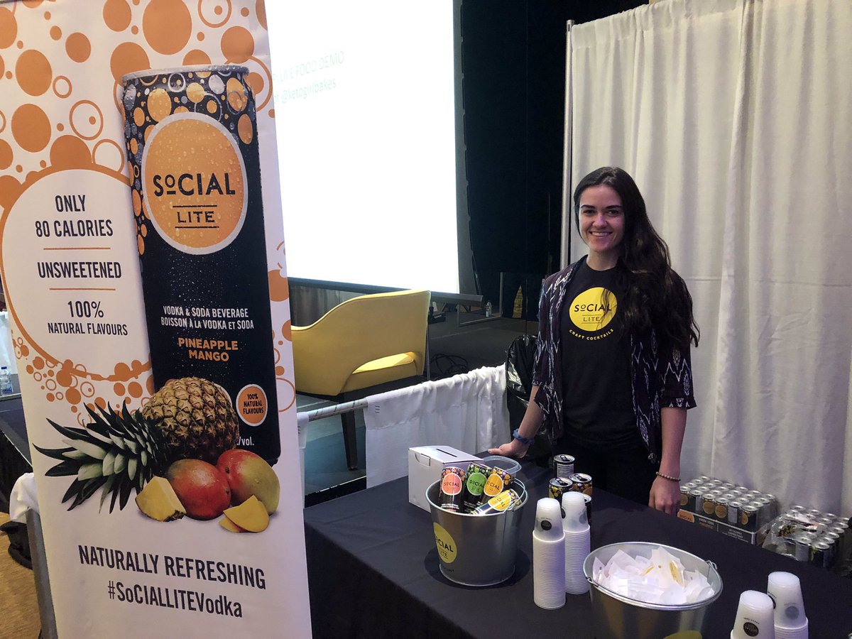 lowcarbshow's tweet photo. Thank you @SoCIALLITEVodka for being a wonderful vendor at our Low Carb Lifestyle Show and offering samples of your 80 calorie #unsweetened Vodka soda’s!😍 They were amazing!🙌🙌 #Canadian https://t.co/A2STNlUDOx