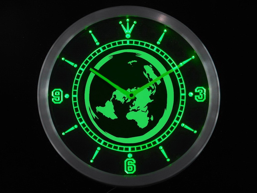 ShackSigncom's tweet image. Flat Earth Neon Wall Clock - Perfect gift for Flat Earthers!