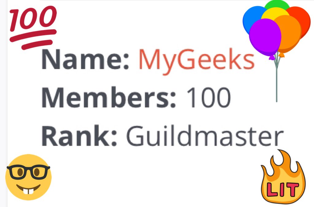 MrsMcGeek's tweet photo. Yay!!! GEEKS got a perfect 💯 today! We do love a perfect score! 🤷🏻♀️ #GeeksGuildBestGuild https://t.co/uNEKisIJ7b