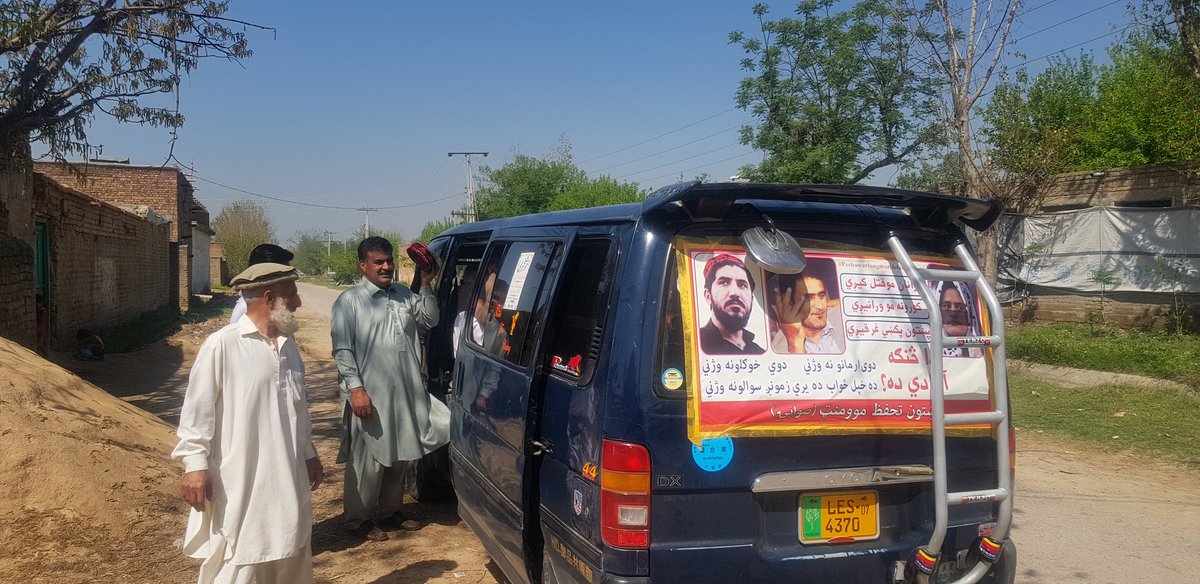 yakhanyz's tweet photo. #PTMSwabi Mathra Dagai  with Liaqat Yousafzai @lmathra on thier way to Peshawar for #ArmanMilliShaheed cheelam 
#PeshawarLongMarch4Arman 
Jalsa 
Swabi stands with Pashtun 
All r requested to come out to get Justice 4 Arman 
For Pashtuns 
For Peace life survival
@manzoorpashteen https://t.co/heHaPJLrSS