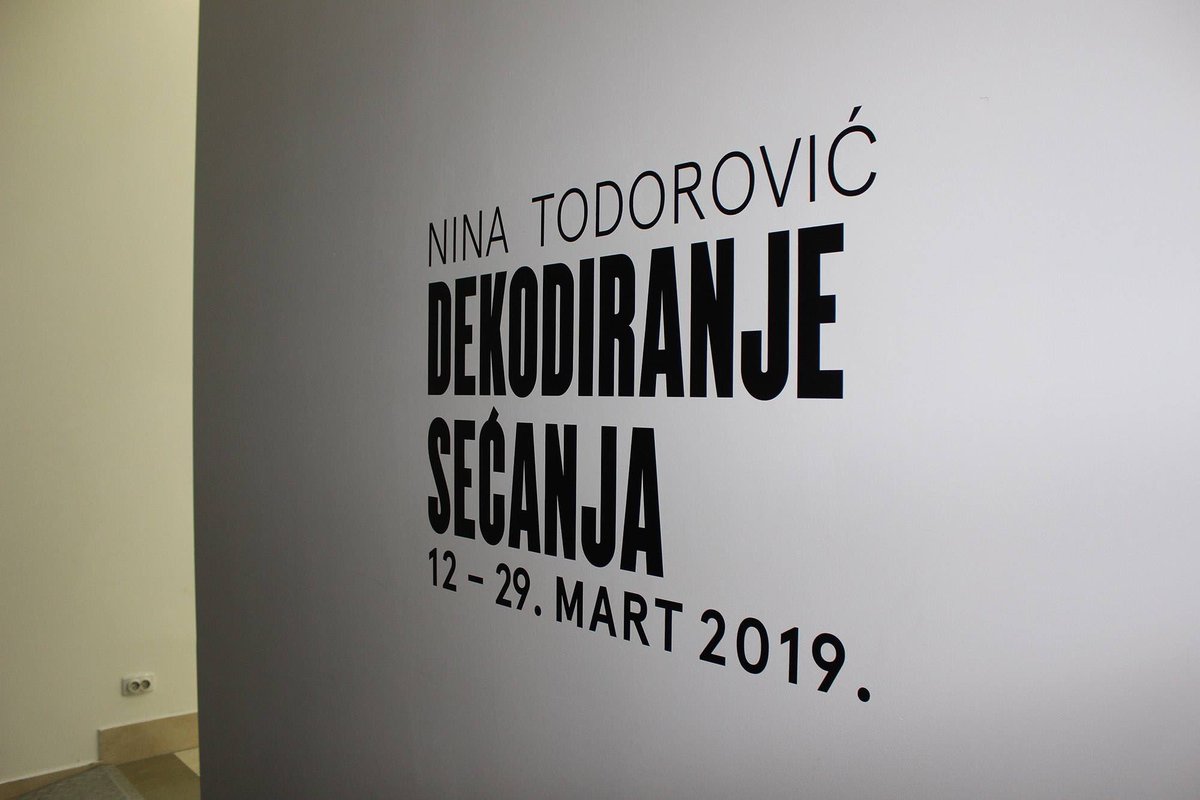 nina_todorovic's tweet photo. Nina Todorović
DEKODIRANJE SEĆANJA / DECODING MEMORIES
Solo exhibition
#DomOmladineBeograda
12-29.03.2019.
#Art
#AmbientInstallation https://t.co/BbmhbFFZzq