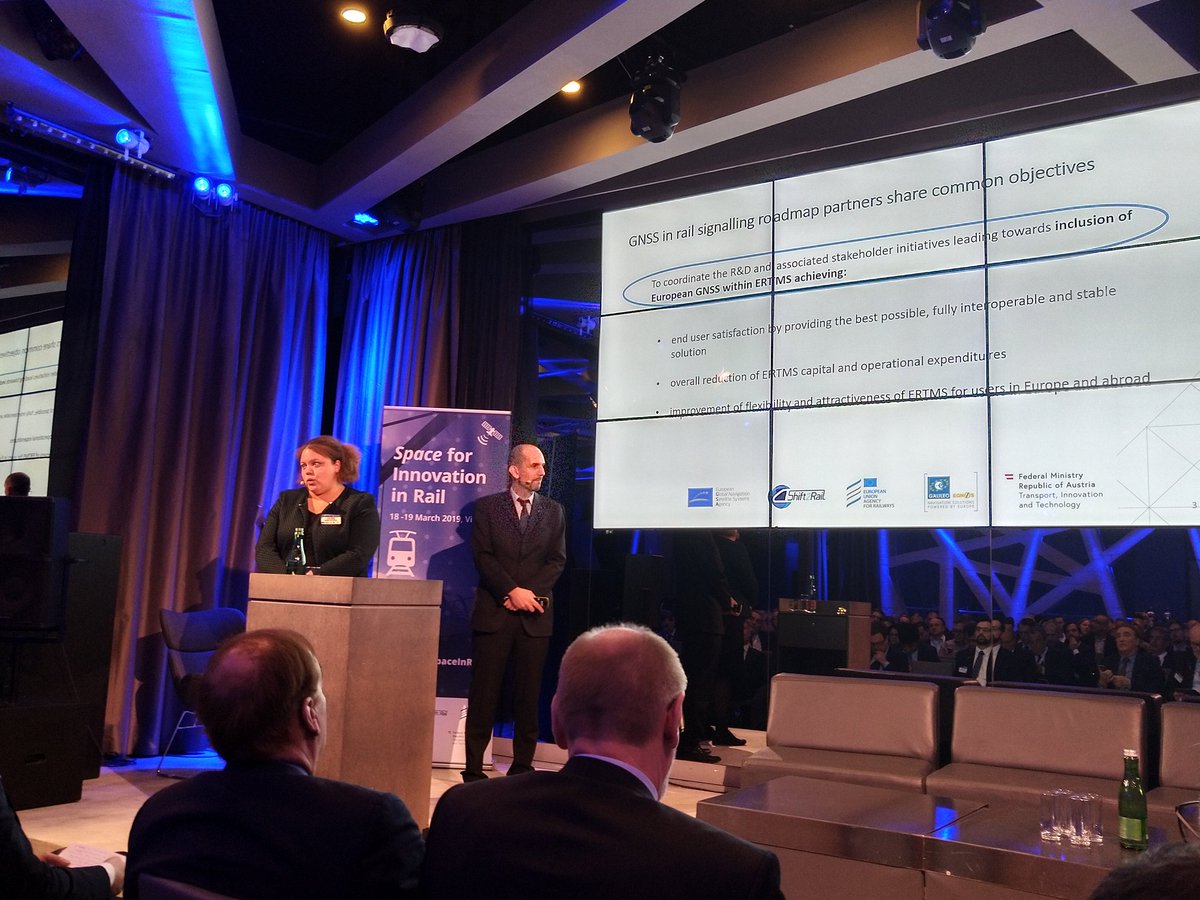 MiroslavHaltuf's tweet photo. #SpaceInRail second day: Mark Topal @unsereOEBB , Peter Gurnik @azd_praha the IP2 project officer @leapaties @Shift2Rail_JU and Daniel Lopour @GalileoGNSS ,Josef Doppelbauer @ERA_railways and J.-P. Loubinoux @uic had presentations about usege GNSS in practice https://t.co/fkOPpPcsxz