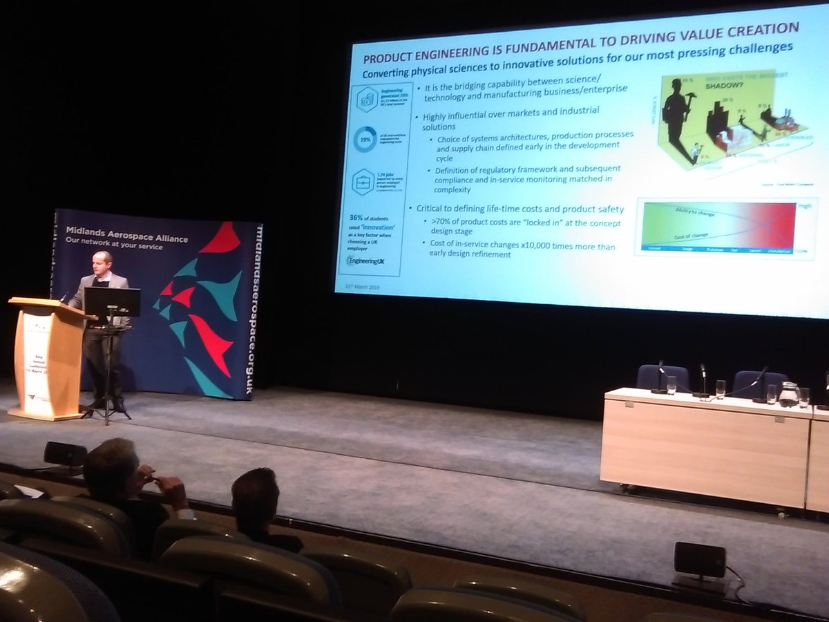 David Best of <a href="/Airbus/">Airbus</a> on importance of product engineering in #aerospace #valuecreation and the <a href="/TheAGPUK/">The Aerospace Growth Partnership</a> skills strategy for attracting and developing talent to deliver it <a href="/MAAaero/">MAA</a> Conference 2019 #aerospace #AFB2019