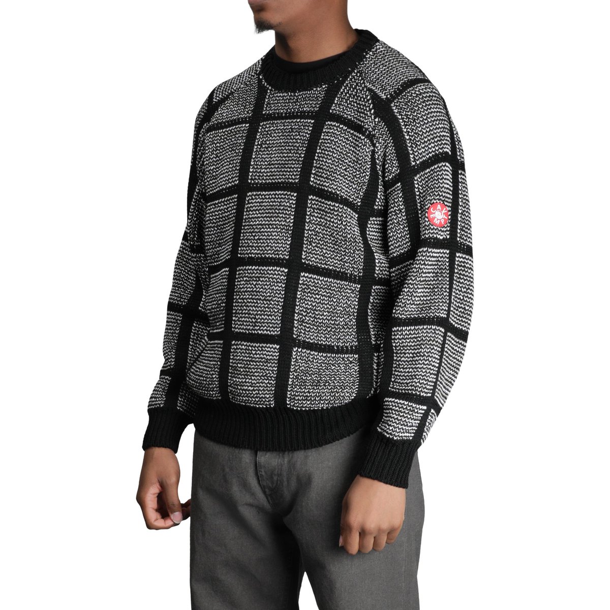 C.E cav empt GRID LOOSE WAFFLE KNIT - www.allhomeliving.com 大人気の c.e cavempt side mesh loose waffle knit ニット/セーター