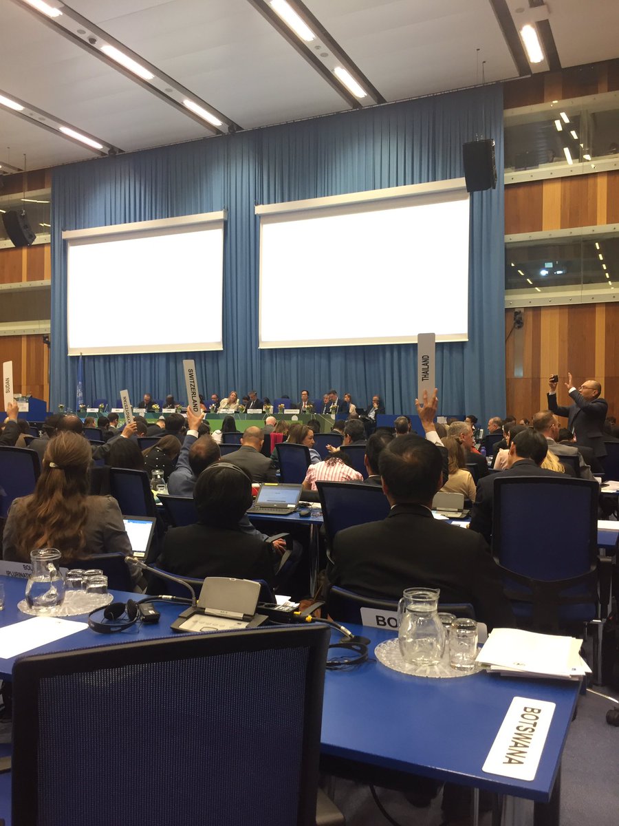 FAAATnet's tweet photo. Today, the @UN Commission on Narcotic Drugs takes action on the @WHO Cannabis review outcome from #ECDD40 #ECDD41 - Expected result is a vote postponed to the December session of the Commission @CND_tweets #CND2019 #CND62 https://t.co/M2dBEWhjIc