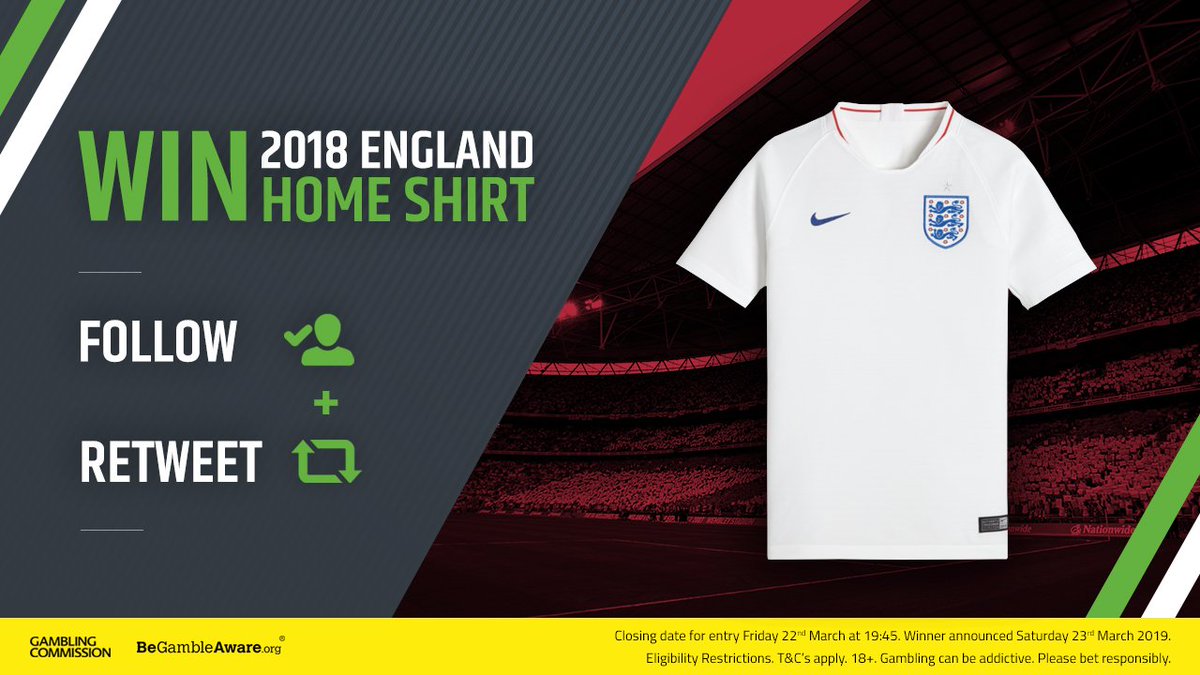 🏴󠁧󠁢󠁥󠁮󠁧󠁿 COMPETITION TIME 🏆

Who wants to win a HOME ENGLAND SHIRT??

👇 All you have to do is:

🔁 RT this post
👉 Follow <a href="/FansBet/">FansBet</a> 

This competition finishes when England kick off at 19:45 on Friday ⏰

T&amp;C's apply - bit.ly/2HL7Z1F

18+