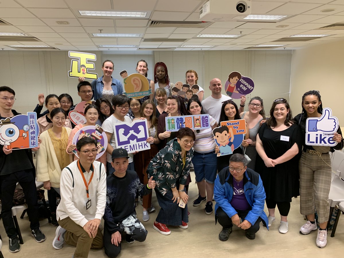 MHNursing_CU's tweet photo. A fabulous, inspiring session facilitated by "Alliance of Mentally Ill of Hong Kong", sharing their stories with the group, as a 'Human Library'. Special thanks go to Francis, for his wit and candour. #HKFieldtrip https://t.co/eHPeQPcrIy