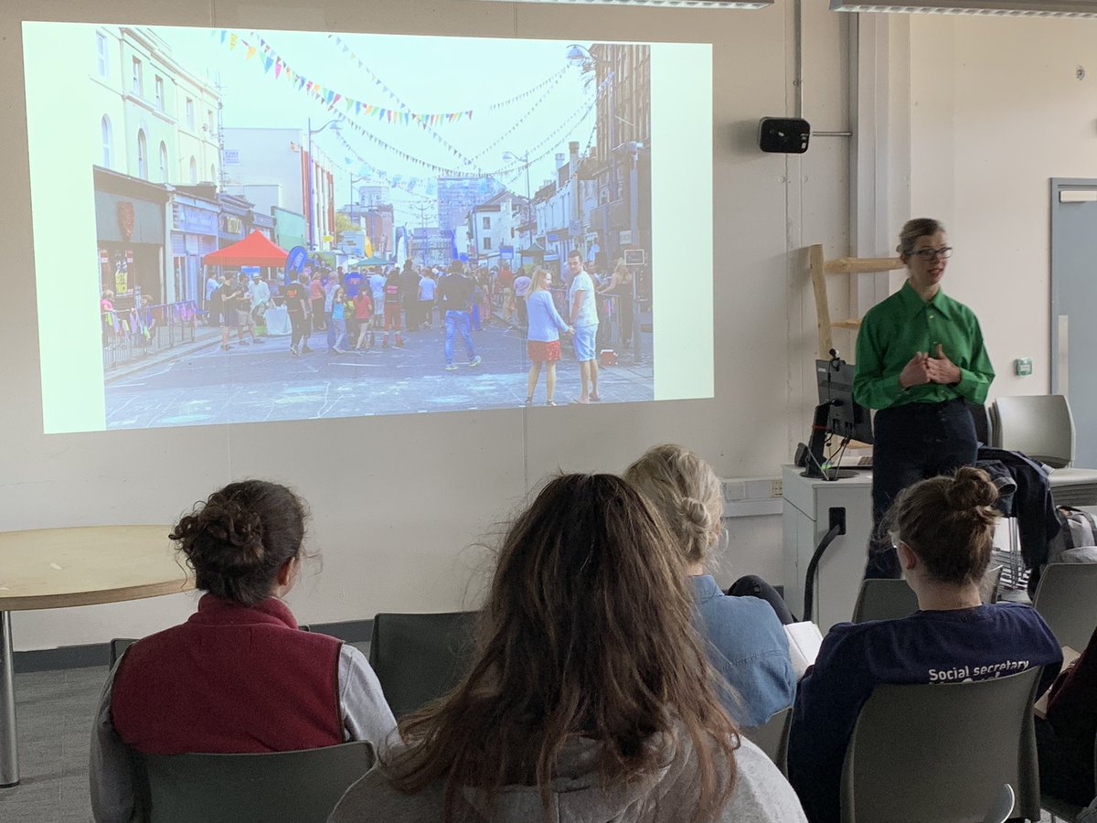 DesignWithPlym's tweet image. Great to welcome @camperbird from @nudgecommunity to talk to our #Interiordesign students about community engagement in the regeneration of #Plymouth  and how Nudge are taking a lead and making things happen