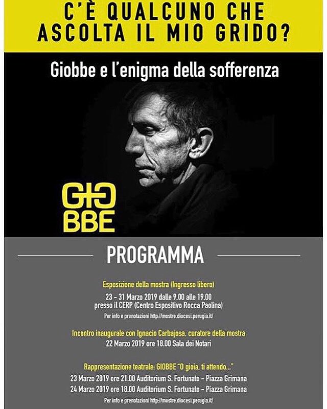 PortofrancoU's tweet photo. Parliamo di : GIOBBE ... e l’enigma  della sofferenza ..               👇👇👇👇                                              Leggi il programma #portofranco #amici #granditemi #cuore #desideri #perugia https://t.co/SBDqYvxxYY