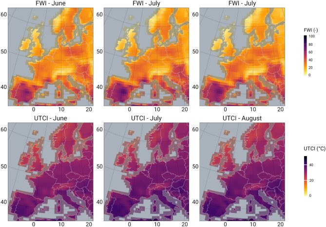 hancloke's tweet photo. Want to find out more about mapping combined #wildfire and #heatstress hazards for disaster risk reduction and emergency response?Read our new paper now out: https://t.co/71RJzGevk0 #DRR #concurrent #naturalhazards #wildfire #heatwave https://t.co/EZfE8wtvWZ