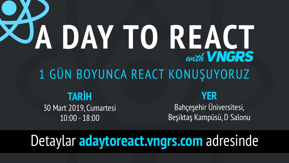 VNGRS's tweet image. #React ile uygulama geliştirme süreçlerini merak ediyor musun? Mevcut bilgilerini tazelemek ister misin? Bir gün boyunca React konuşacağımız bu etkinlik için geç kalmadan sen de yerini ayırt!

Detaylar adaytoreact.vngrs.com adresinde!
#adaytoreact #VNGRS #bootcamp @reactjs