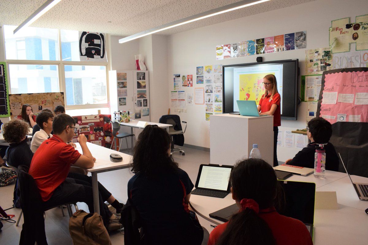 DwightSchoolDXB's tweet photo. Last week Mr. Cusack's Individuals &amp; Societies lesson involved two teams acting as lawyers in a simulated debate around global issues.
⚖️🌎📜
It was brilliant to see such well thought out arguments from both the prosecution and the defense. 

#IB #MYP #Inquiry #Debating https://t.co/EKhXKIr6a9