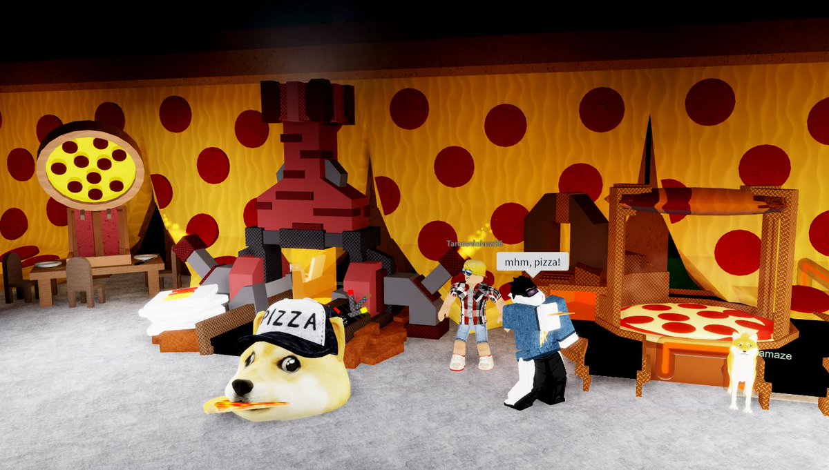 Andrew Bereza On Twitter I Wanted To Make This Event More Exciting By Having Various Types Of Items There Are Your Normal Collectables A Reborn An Exotic And An Enchanted Pizza Item - roblox pizza party event game