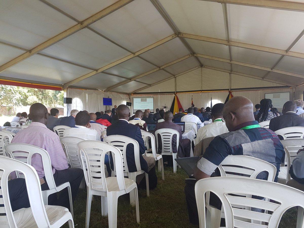 SamLvndr's tweet photo. Day 2 of #UWEWK 2019 @min_waterUg with a keynote on "Water, sanitation. environment and Society" and @DFMS10 talking after the break https://t.co/KmQfrmGHpV