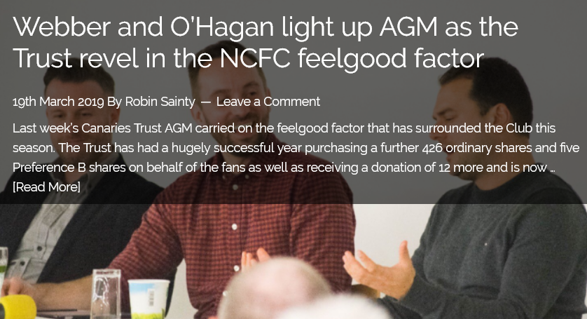 MFW_NCFC's tweet photo. 👁‍🗨 NEW

Webber and O'Hagan light up AGM as the Trust revel in the NCFC feelgood factor [@RobinNCST] 

https://t.co/FHcmCPZDDt https://t.co/lkYJvibTgW