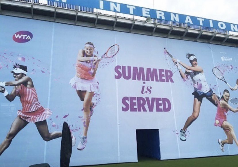 Cant wait for summer and to install some more great outdoor ads!#installation #tennis #banner #sign #advertising #ropeaccess #abseiling #sprat #branding #elevateyourbrand